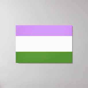 Impressão Em Tela Sinalizador do Orgulho do Genderqueer