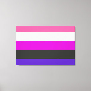 Impressão Em Tela Sinalizador do Orgulho Genderfluido
