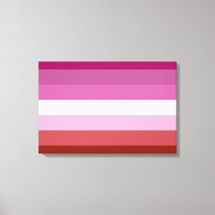 Impressão Em Tela Sinalizador do Orgulho Lésbico Rosa