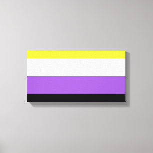 Impressão Em Tela Sinalizador do Orgulho Não Binário