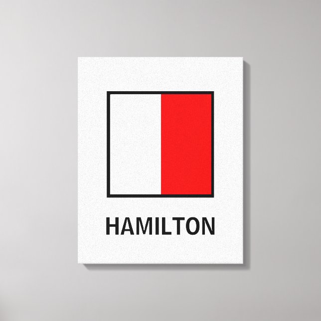 Impressão Em Tela Sinalizador náutico do nome da família H (Frente)