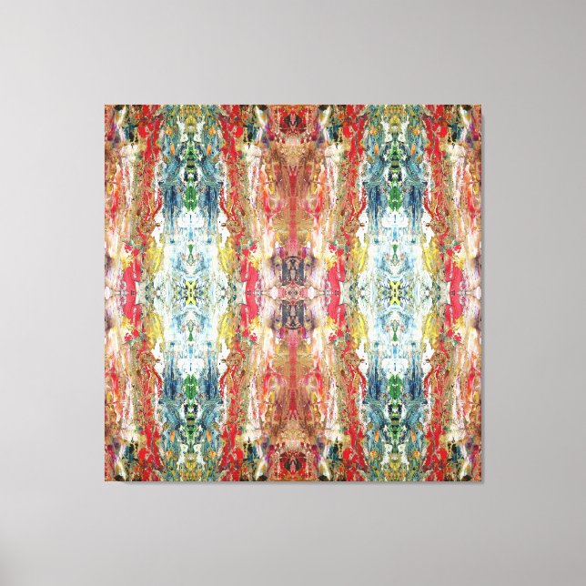 Impressão Em Tela Sinfonia do caos - Paleta de Artista Abstrato Real (Frente)