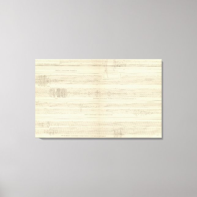 Impressão Em Tela Sismogramas da Califórnia 8 (Frente)