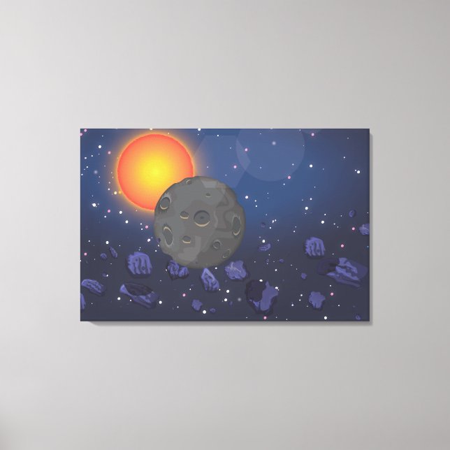 Impressão Em Tela sistema solar (Frente)