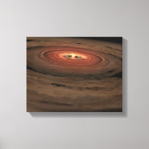 Impressão Em Tela Sistema solar do conceito do artista mini no fazer