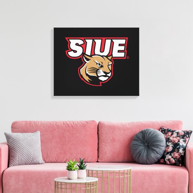 Impressão Em Tela SIUE Cougars (Insitu(Sala de estar))