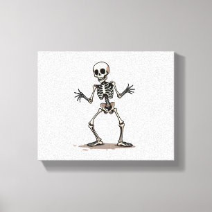 Impressão Em Tela Skeleton Doing the Dab - Dia de as Bruxas engraçad