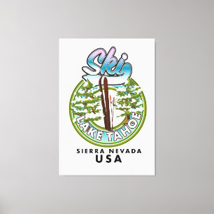 Impressão Em Tela Ski Lake Tahoe Sierra Nevada EUA