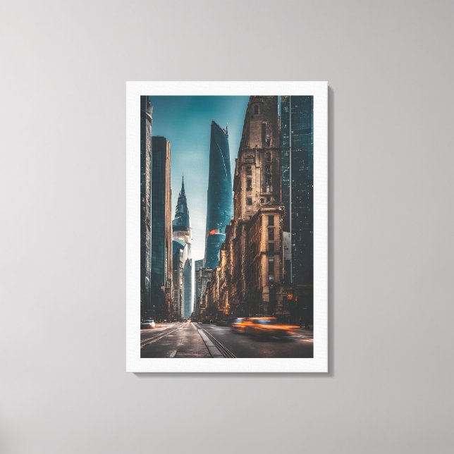 Impressão Em Tela Skyline Art (Frente)