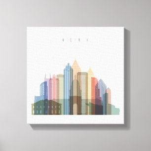 Impressão Em Tela Skyline da cidade de Atlanta, Geórgia