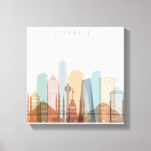 Impressão Em Tela Skyline da cidade de Istambul, Turquia  