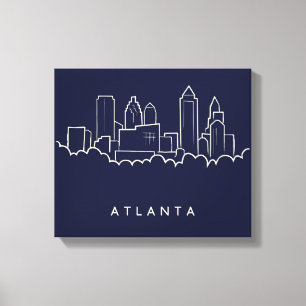 Impressão Em Tela Skyline de Atlanta