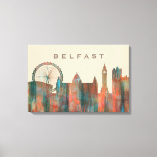 IMPRESSÃO EM TELA SKYLINE DE BELFAST, IRLANDA DO NORTE