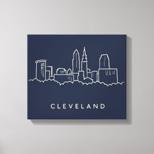 Impressão Em Tela Skyline de Cleveland Ohio