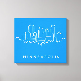 Impressão Em Tela Skyline de Minneapolis, Minnesota