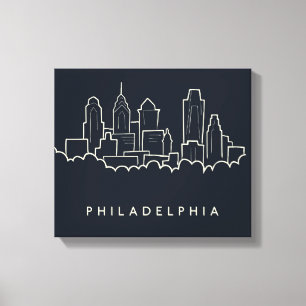 Impressão Em Tela Skyline de Philadelphfia Pensilvânia