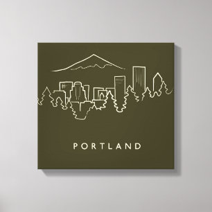 Impressão Em Tela Skyline de Portland