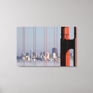Impressão Em Tela Skyline de San Francisco da ponte do Golden Gate