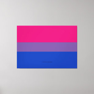 Impressão Em Tela SlipperyJoe's artístico do Orgulho Bissexual Flag