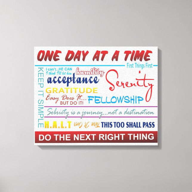 Impressão Em Tela slogans de recuperação (Frente)