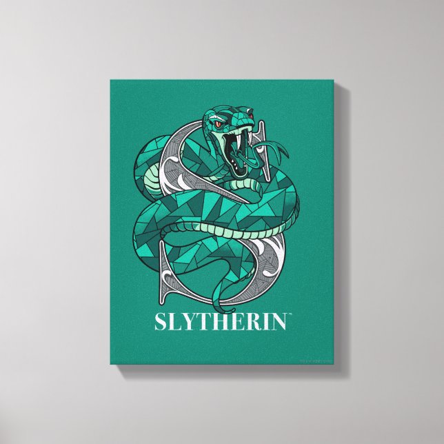 Impressão Em Tela SLYTHERIN™ Crosshatch Emblem (Frente)