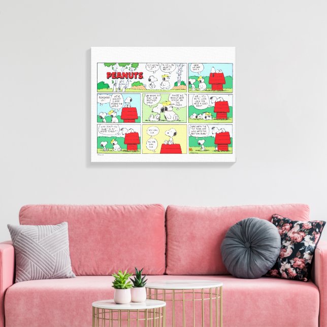 Impressão Em Tela Snoopy e seus irmãos Andy & Olaf (Insitu(Sala de estar))