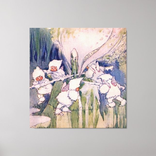 Impressão Em Tela Snow Faeries Making Snow (Frente)