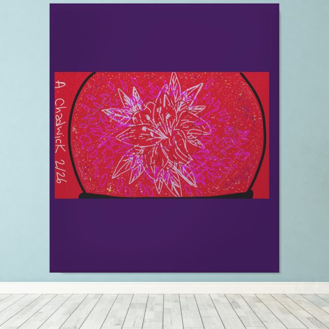 Impressão Em Tela Snow Globe Beauty  (Insitu(piso de madeira))