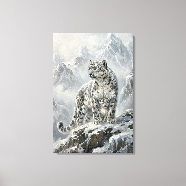 Impressão Em Tela Snow Leopard_ Protector Archetypes  (Frente)