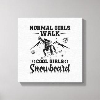 Impressão Em Tela Snowboarder Sayings | Presentes de inverno para ne