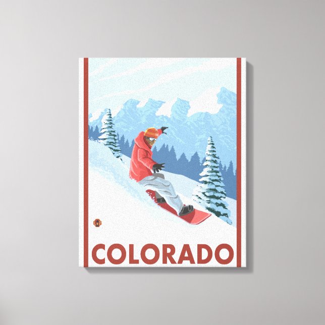 Impressão Em Tela Snowboarder SceneColorado (Frente)
