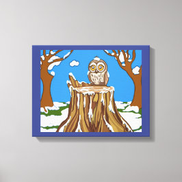 Impressão Em Tela Snowflake, a Coruja
