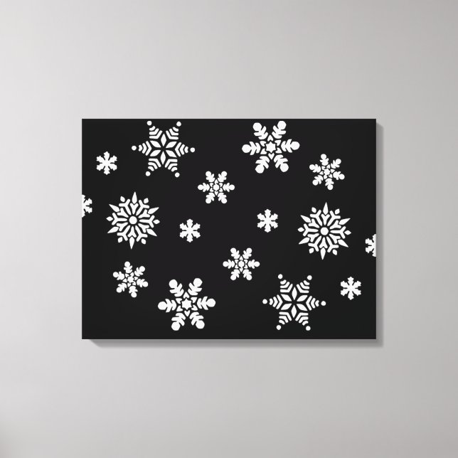 IMPRESSÃO EM TELA SNOWFLAKES DO INVERNO (Frente)