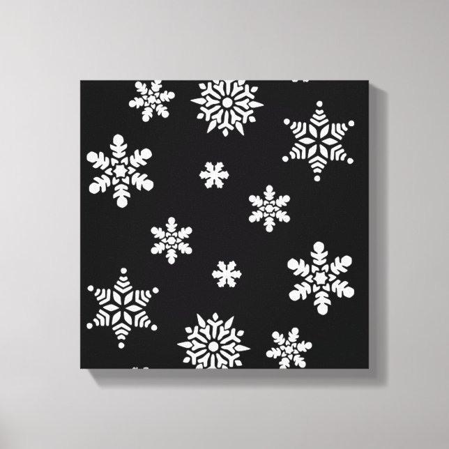 IMPRESSÃO EM TELA SNOWFLAKES DO INVERNO (Frente)
