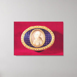 Impressão Em Tela Snuffbox com uma miniatura do retrato de Louis