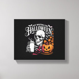 Impressão Em Tela Só Esperando Pelo Halloween