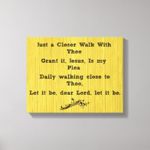 Impressão Em Tela Só uma caminhada mais próxima com o hino