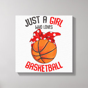 Impressão Em Tela Só uma garota que ama uma moça de basquete