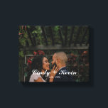 Impressão Em Tela Sobrenome da Família Personalizada ou Data de Casa<br><div class="desc">Este design imprimiu o Sobrenome Personalizado da Família ou a Tela de Data de Casamento que pode ser personalizada com o seu texto. Clique no botão "Personalizar" e use nossa ferramenta design para modificar este modelo. Veja a Design de Arte Gráfica para outros produtos que combinam com este design!</div>