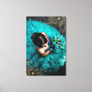 Impressão Em Tela Sobreposição de Foto Floral Bonita Adicione Sua Fo