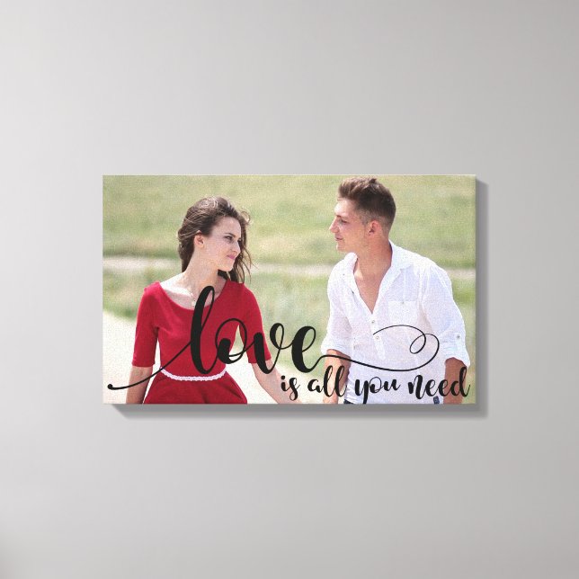 Impressão Em Tela Sobreposição de Fotografias de Amor | Crie sua pró (Frente)