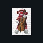 Impressão Em Tela Sock Monkey e Cello<br><div class="desc">Children's</div>