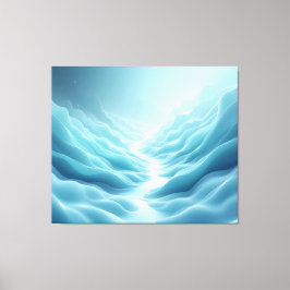 Impressão Em Tela Soft Surreal Aqua Dreamscape Abstract Calming