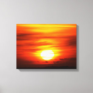 Impressão Em Tela Sol brilhante ao pôr do sol, Jersey