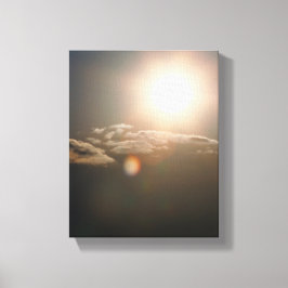 Impressão Em Tela Sol e Nuvens com céu azul