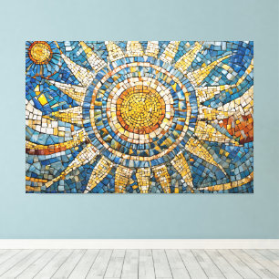 Impressão Em Tela sol mosaico celestial 003