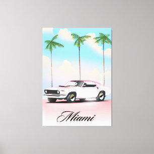 Impressão Em Tela Sol Rosa de Miami