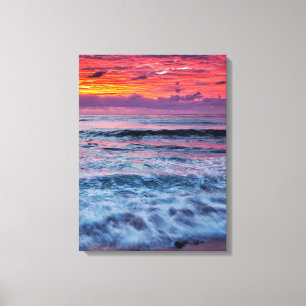 Impressão Em Tela Sol sobre ondas oceânicas, Califórnia