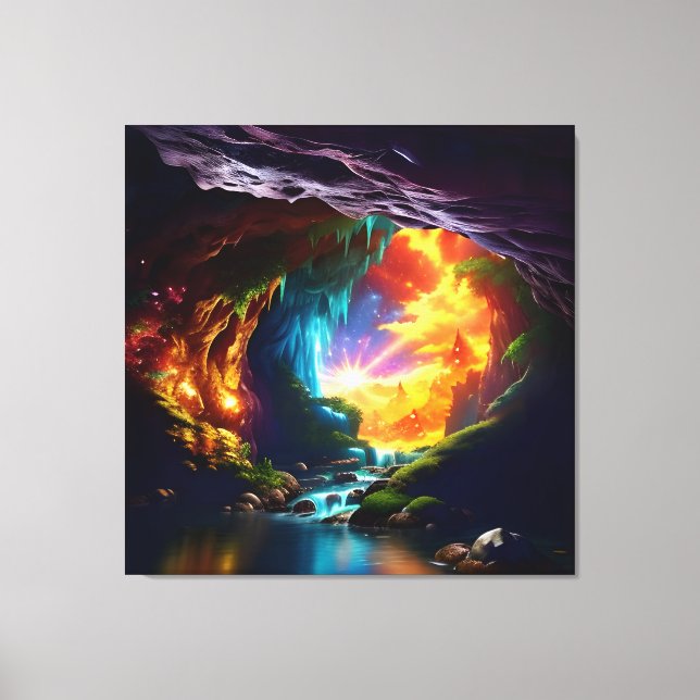 Impressão Em Tela Solar Caverna Flor Bela 8 (Frente)