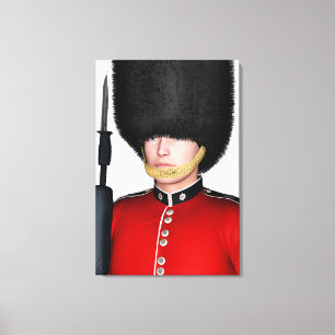 Impressão Em Tela Soldado da Guarda Real Britânica Arte de Londres